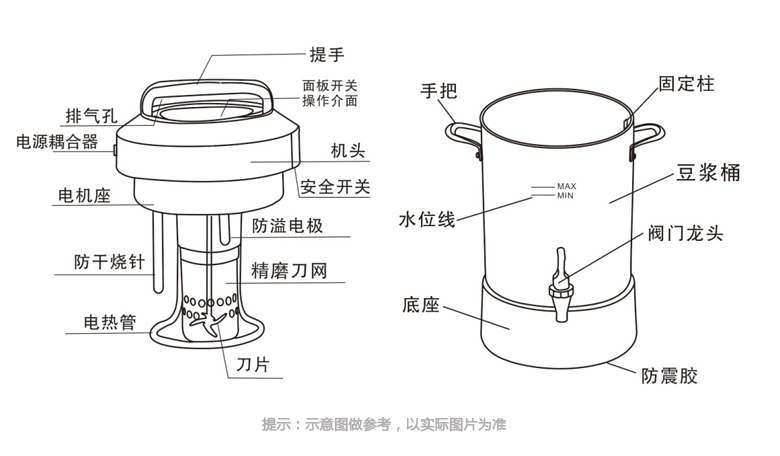 商用豆浆机机身